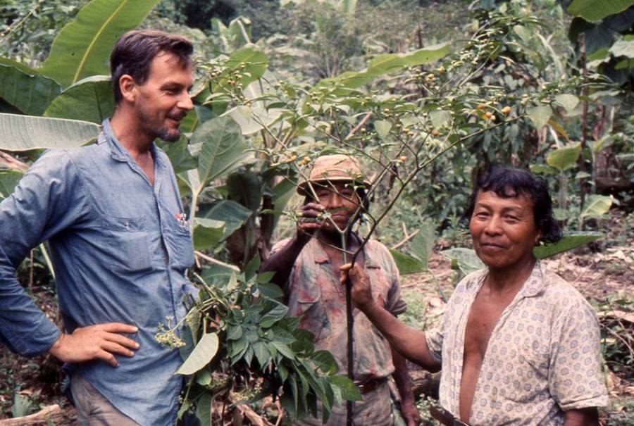 the budding ethnobotanist, Jim Duke, with Choco Indians in Darien, Panama circa 1966