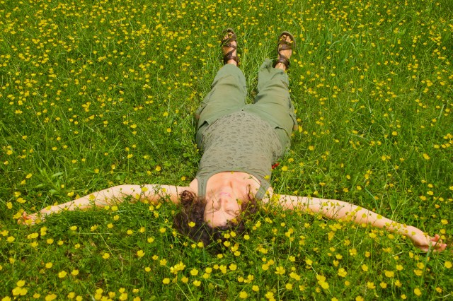 Hillary in buttercups