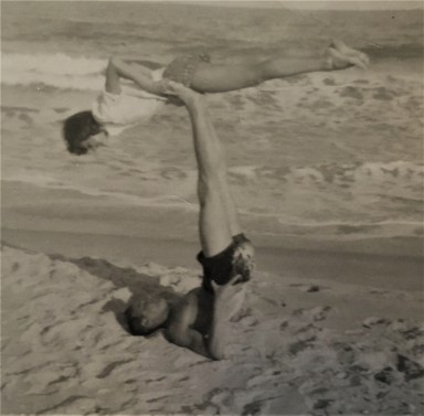 jim and peggy young puppy love at beach
