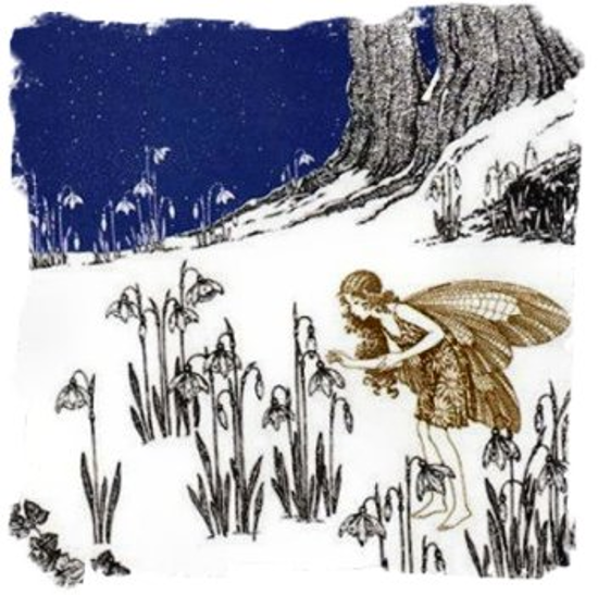 She calls up the first snowdrop_Outhwaite